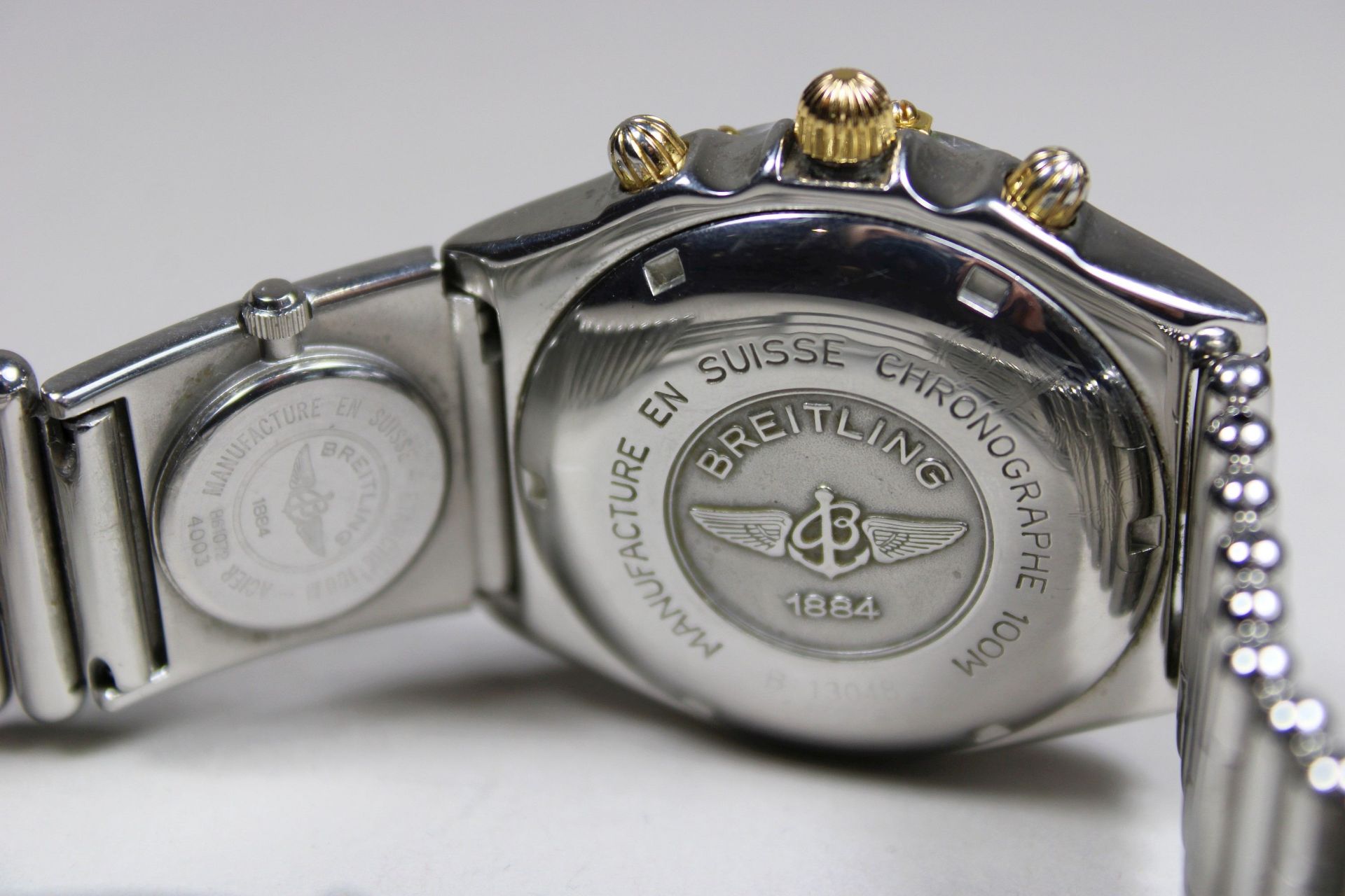 Herrenuhr Breitling Chronomat UTC Modul an Roleuaxband, Ref. B13048 144978, Herstellungsjahr: 1990- - Image 3 of 4