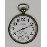 Moeris Eisenbahneruhr, um 1900, Schweiz, Nickelgehäuse. Guter Zustand, Uhr läuft.