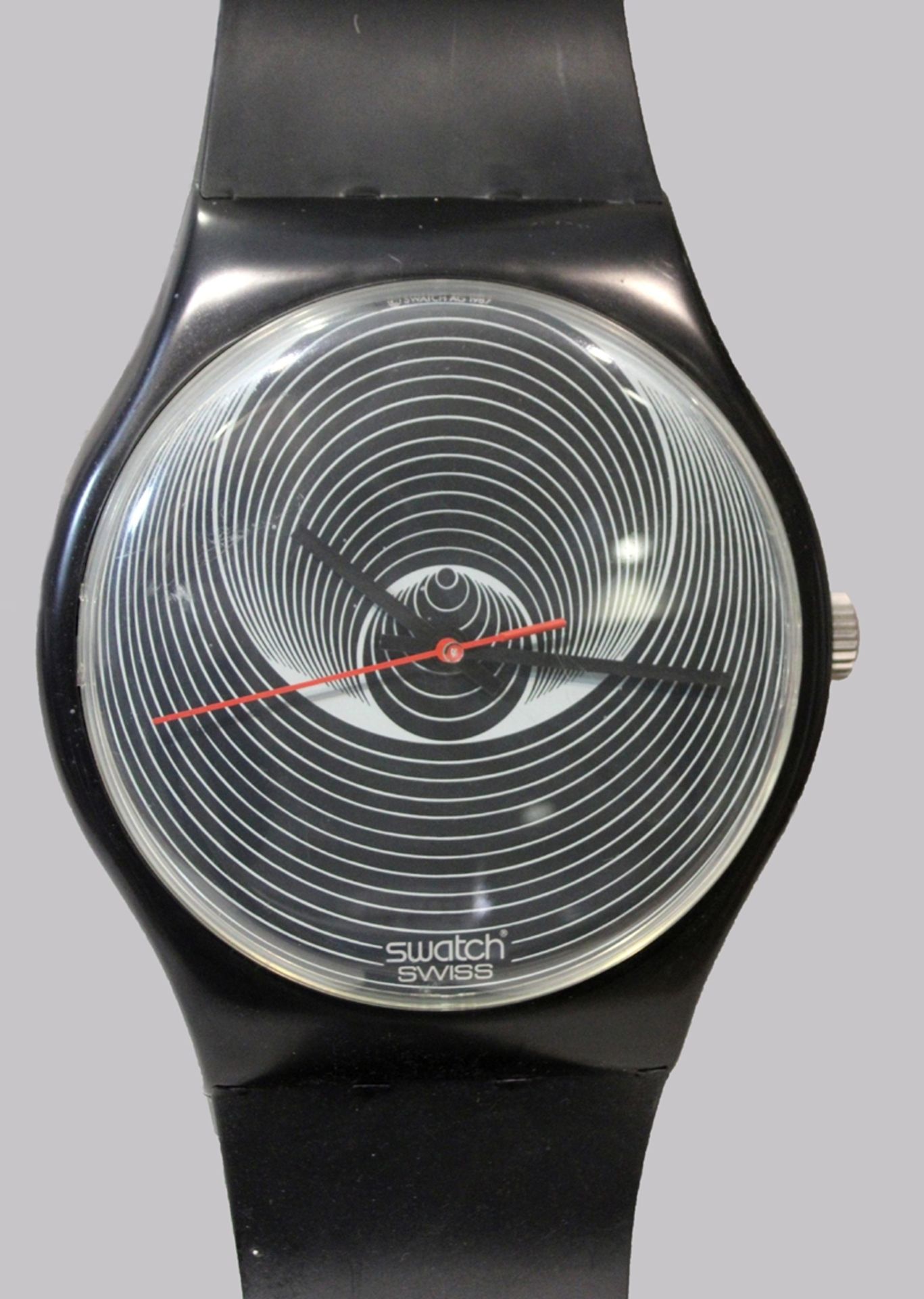 Swatch Wanduhr, 1987, Vulcano Maxi, L.: 208 cm. Guter Zustand. - Bild 2 aus 4