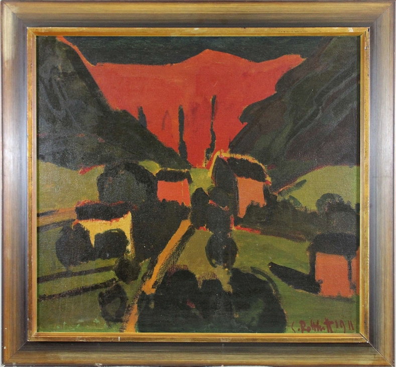 Karl Schmidt-Rottluff (deutsch, 1884 - 1976), Norwegische Landschaft, 1911, Druck, Verlag: Der Diet - Image 2 of 3
