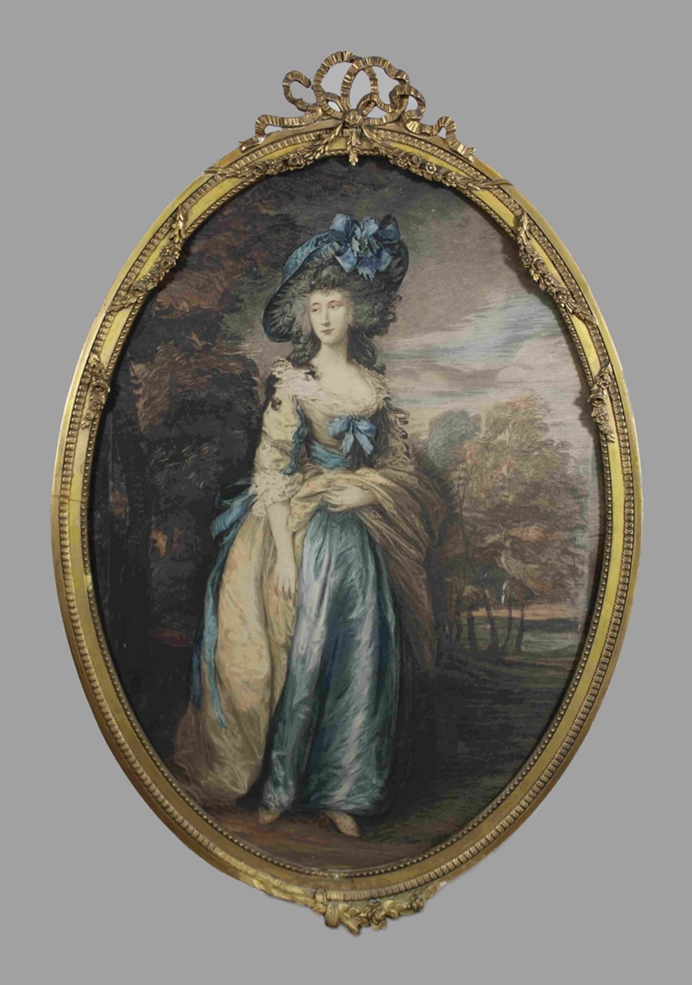 M. Slorke, Porträt von Miss Elisabeth Ann Lindley, Farbradierung nach dem Bild von Thomas Gainsboro