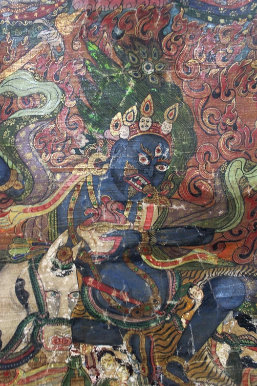 Thangka, Shri Devi (buddhistische Beschützerin) - Magzor Gyalmo, Tibet / Nepal, 19. Jh., Pigmente - Image 5 of 5