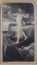 Alexander Frenz (deutsch, 1861 - 1941), Allegorie des Lebens, Lithographie, 1896, unten links bezei