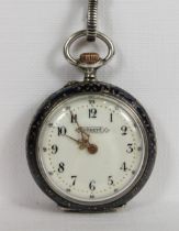 Surete Damenuhr, Silber, in Nielotechnick, Modelnummer: 120, Gewicht: 42,21. Guter Zustand, Uhr läu