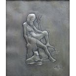 Enzo Sernesi (italienisch, geb. 1915), Relief-Skulptur: Inverno, um 1970, 800er Silber, unten recht