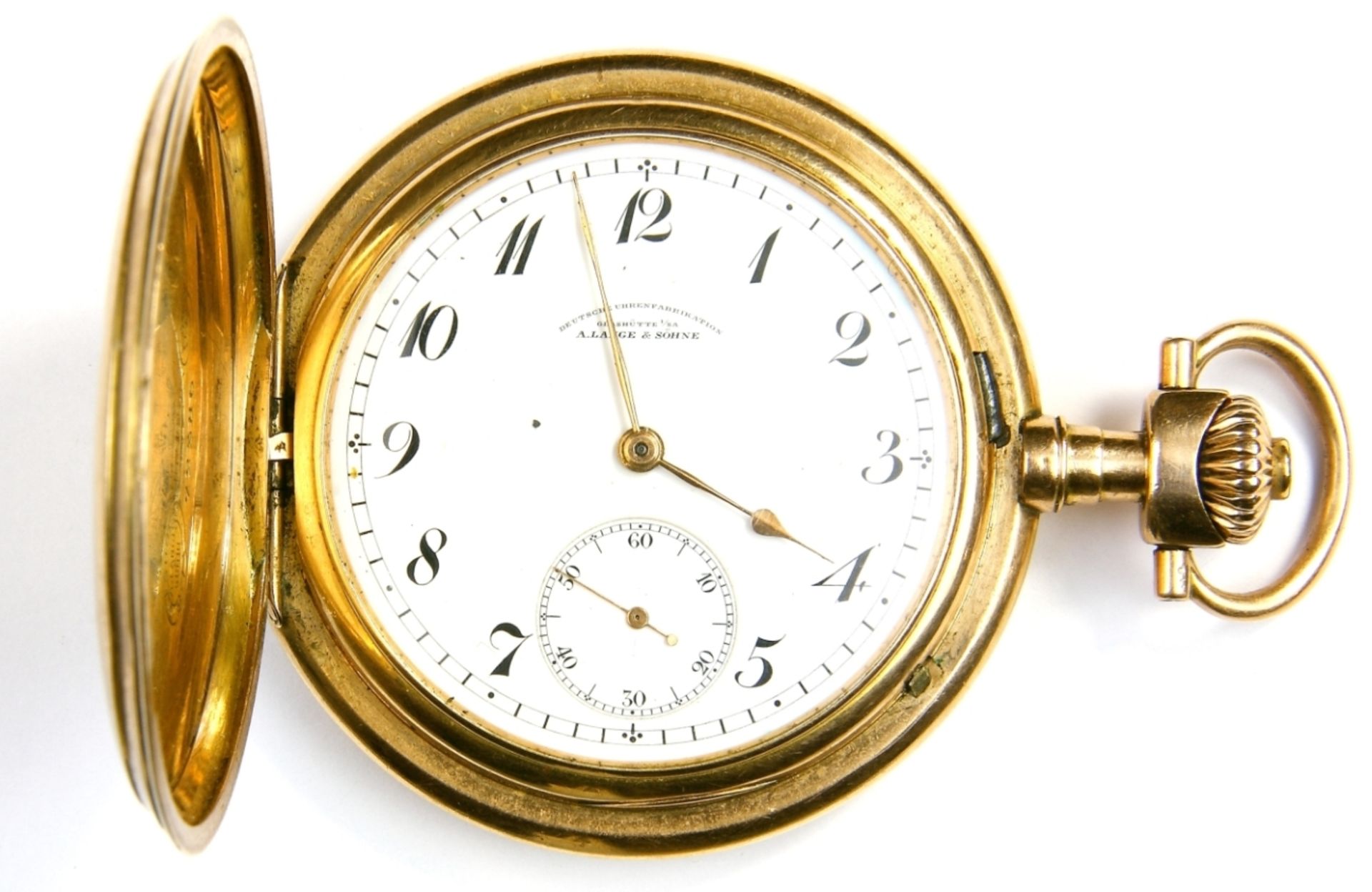 Uhr,Taschenuhr, Savonnette, 585er RG.