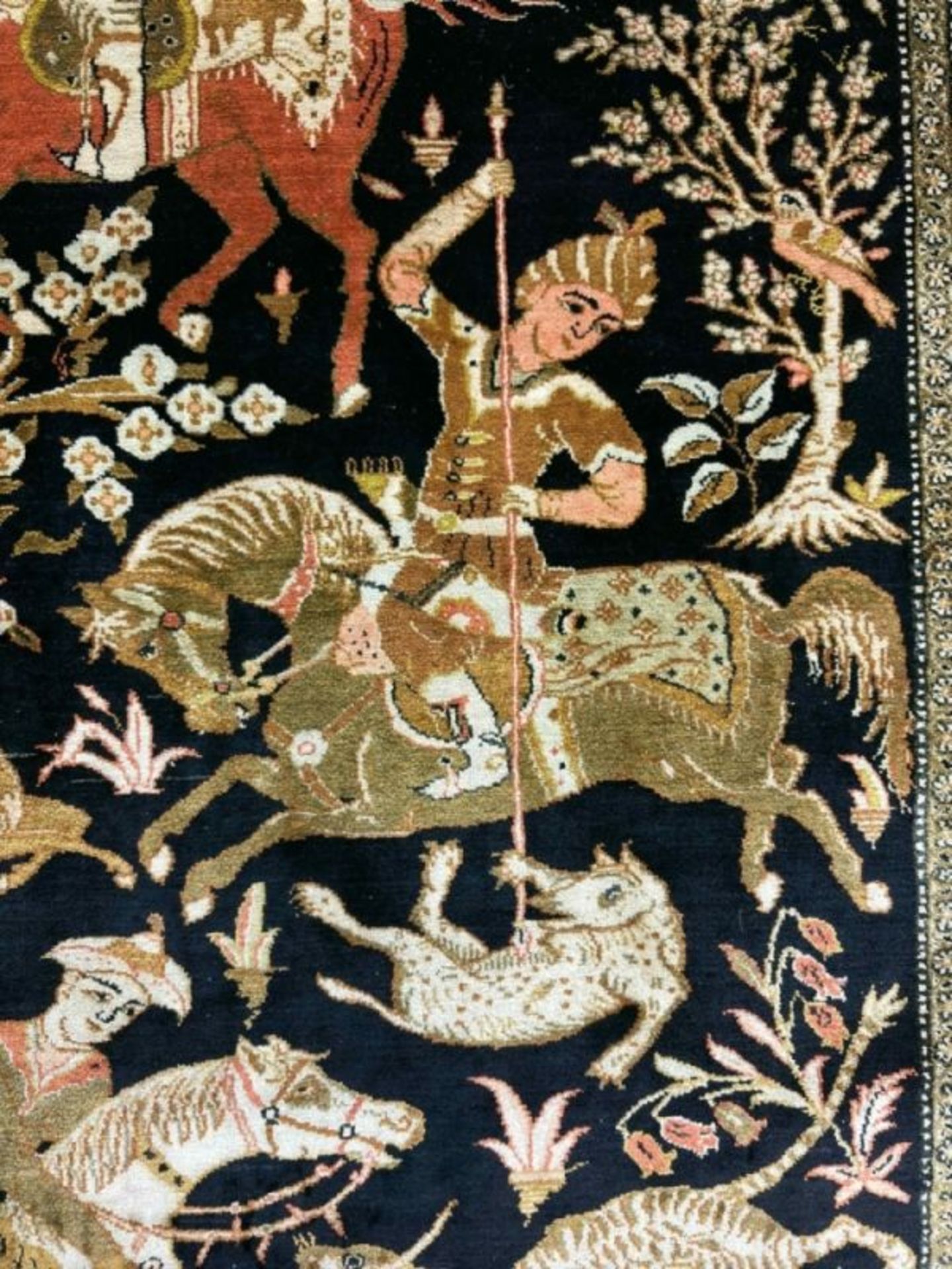 Teppich, Jagdteppich, Iran, 2. Hälfte - Image 5 of 5