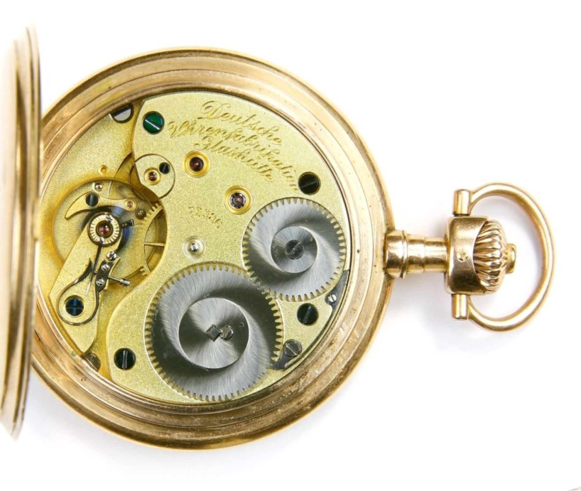 Uhr,Taschenuhr, Savonnette, 585er RG. - Image 2 of 2