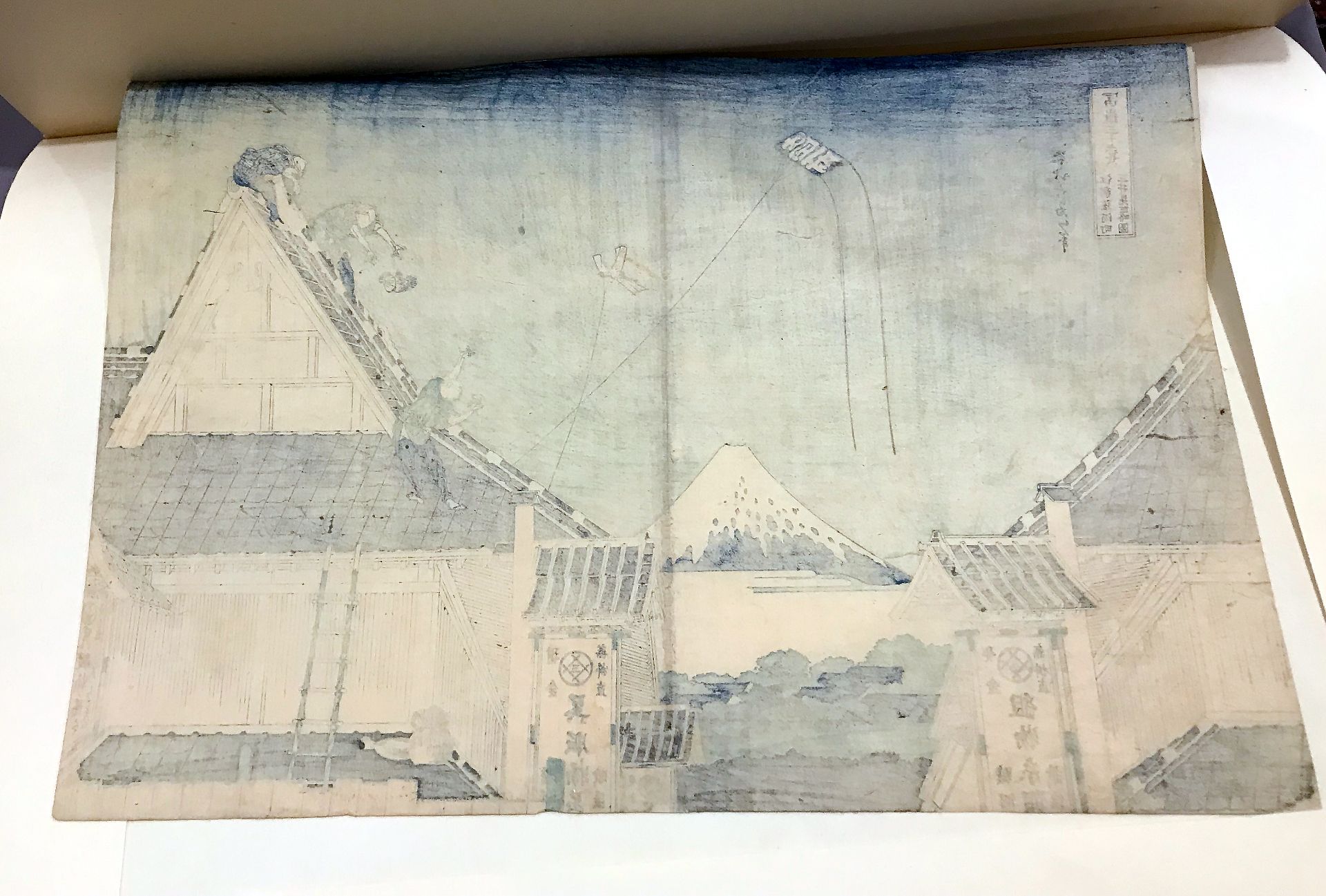 Japanischer Farbholzschnitt, Hokusai, - Bild 3 aus 4