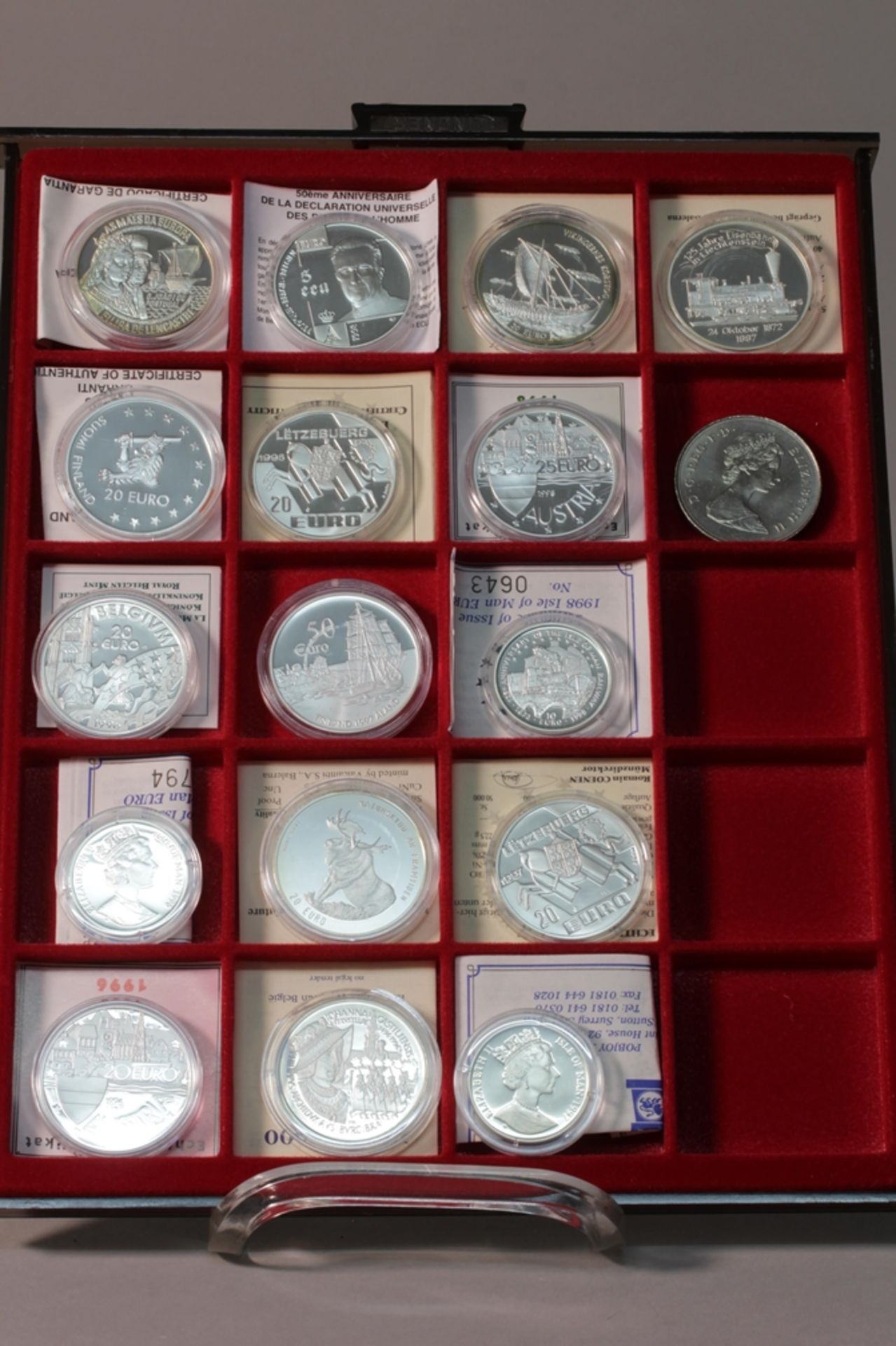 Posten von 17 Silbermünzen
