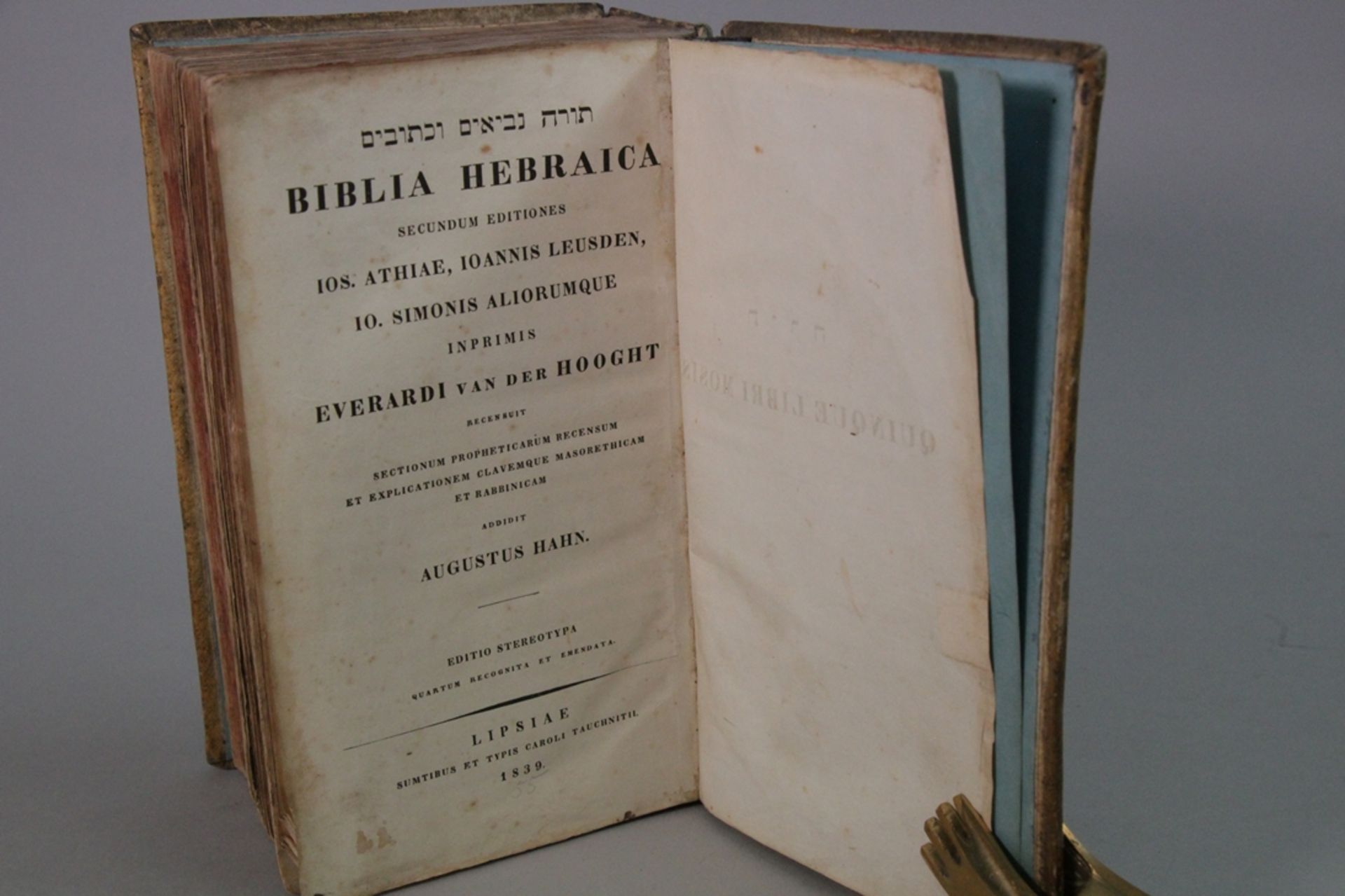Biblia Hebraica 1839 - Image 2 of 2