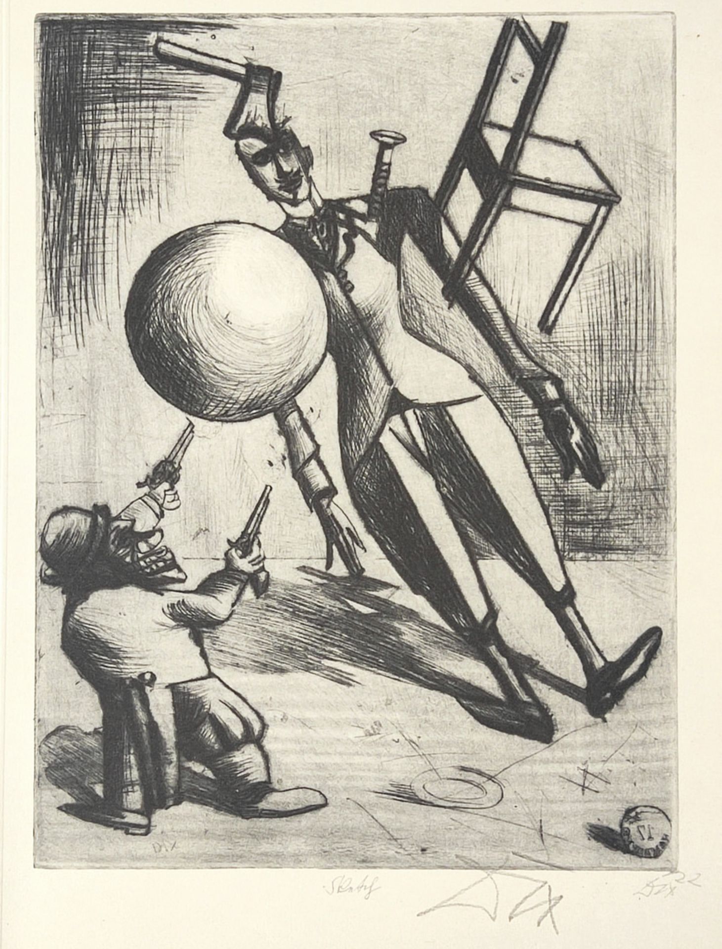Otto Dix (1891-1969)  "Sketch (1922)" - Bild 2 aus 3