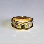 Ring mit Brillanten, 585 Gelbgold