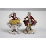 Zwei Porzellanfiguren, Französischer Stil, Miniatur