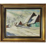 Josef Patzak "Winterliche Häuseransicht" 1956