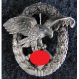 3. Reich, Beobachterabzeichen Luftwaffe, rückseitig Herstellermarkierung, Berlin