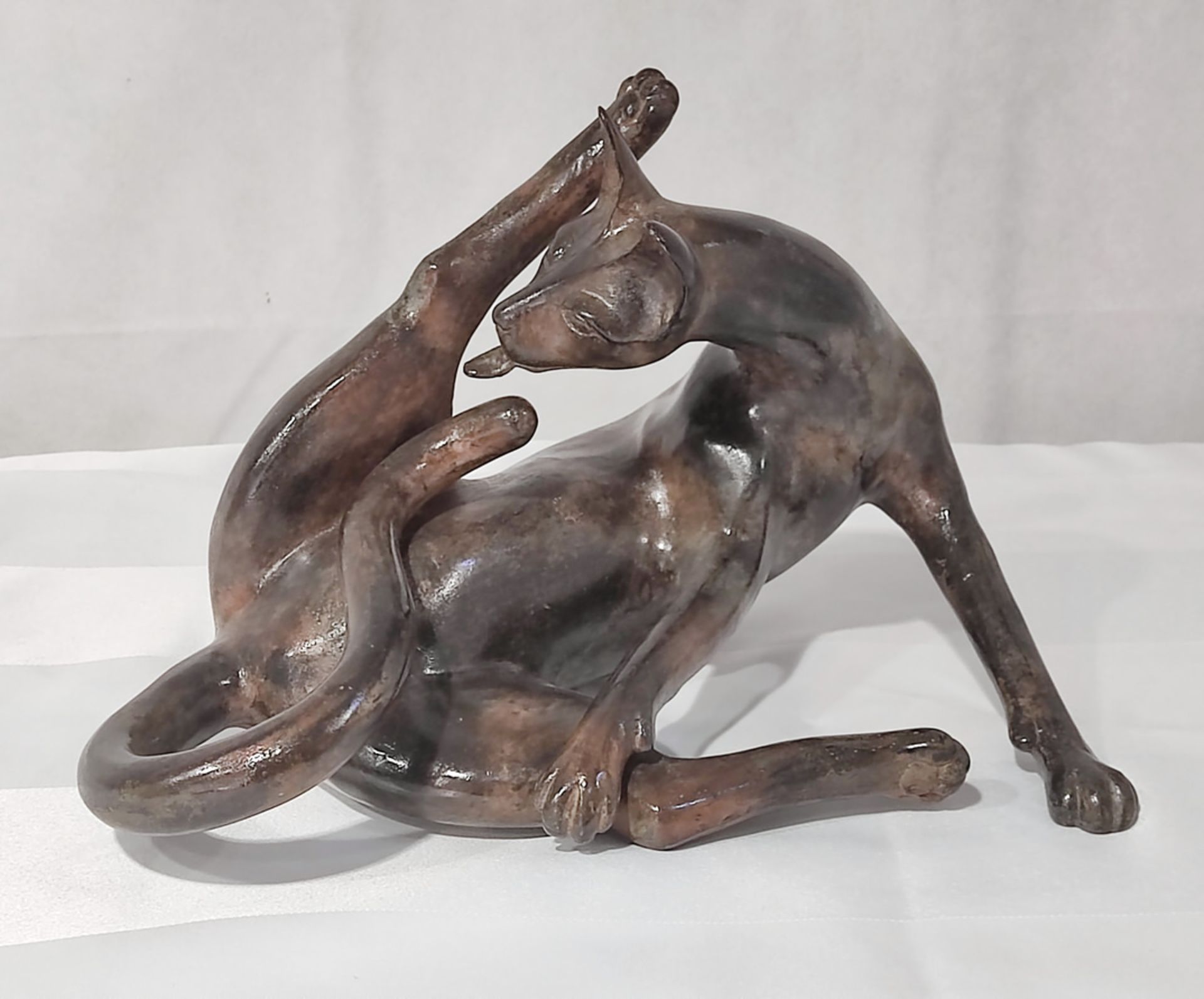 Pierre Chenet (Frankreich 20.Jh.) "Katze" Bronze