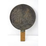 Japanischer Handspiegel, Bronze, 19./20.Jh.