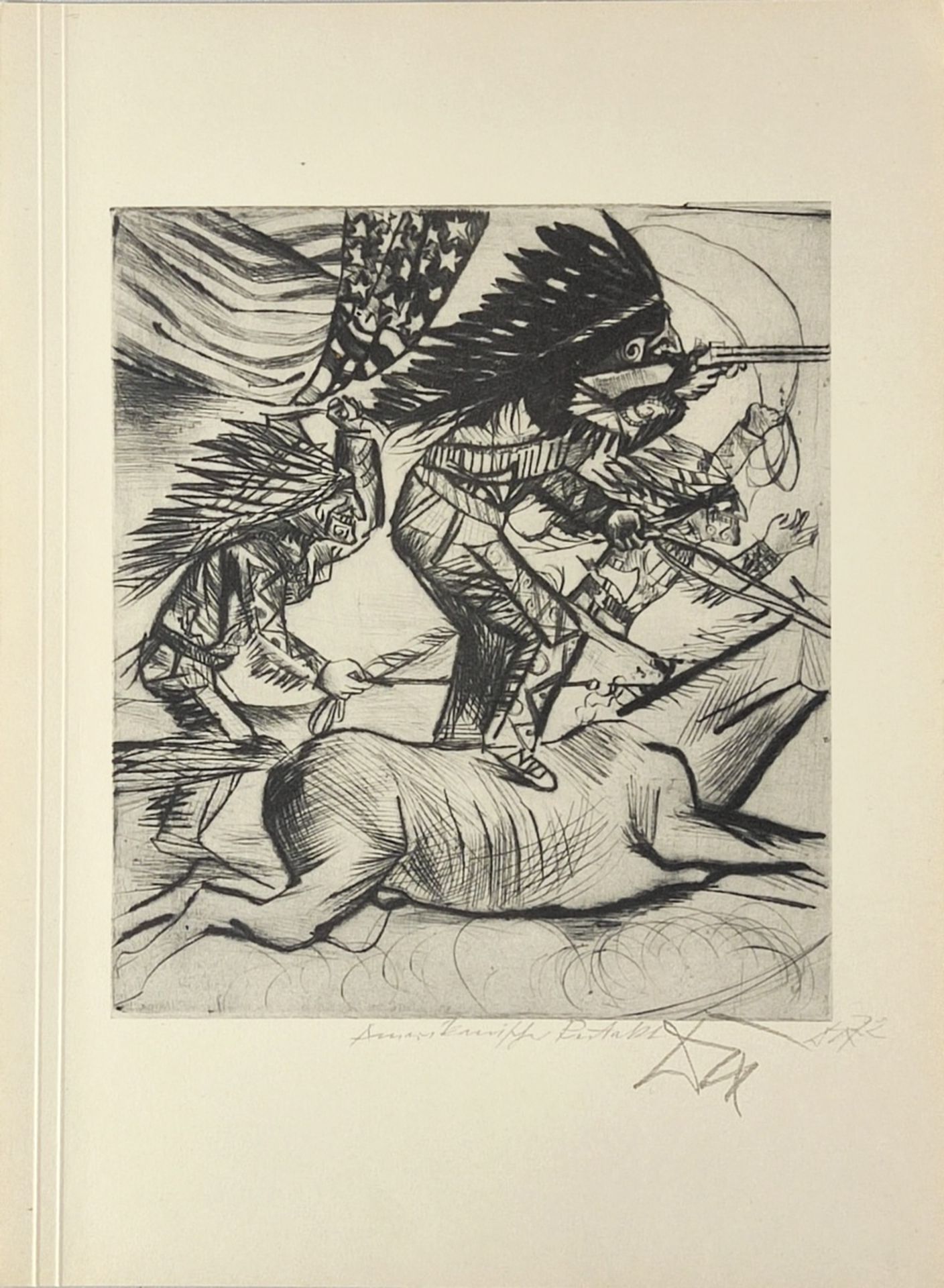 Otto Dix (1891-1969) "Amerikanischer Reitakt, 1922"