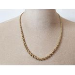 Collier, Gelbgold 333, 16 g, Länge 61 cm