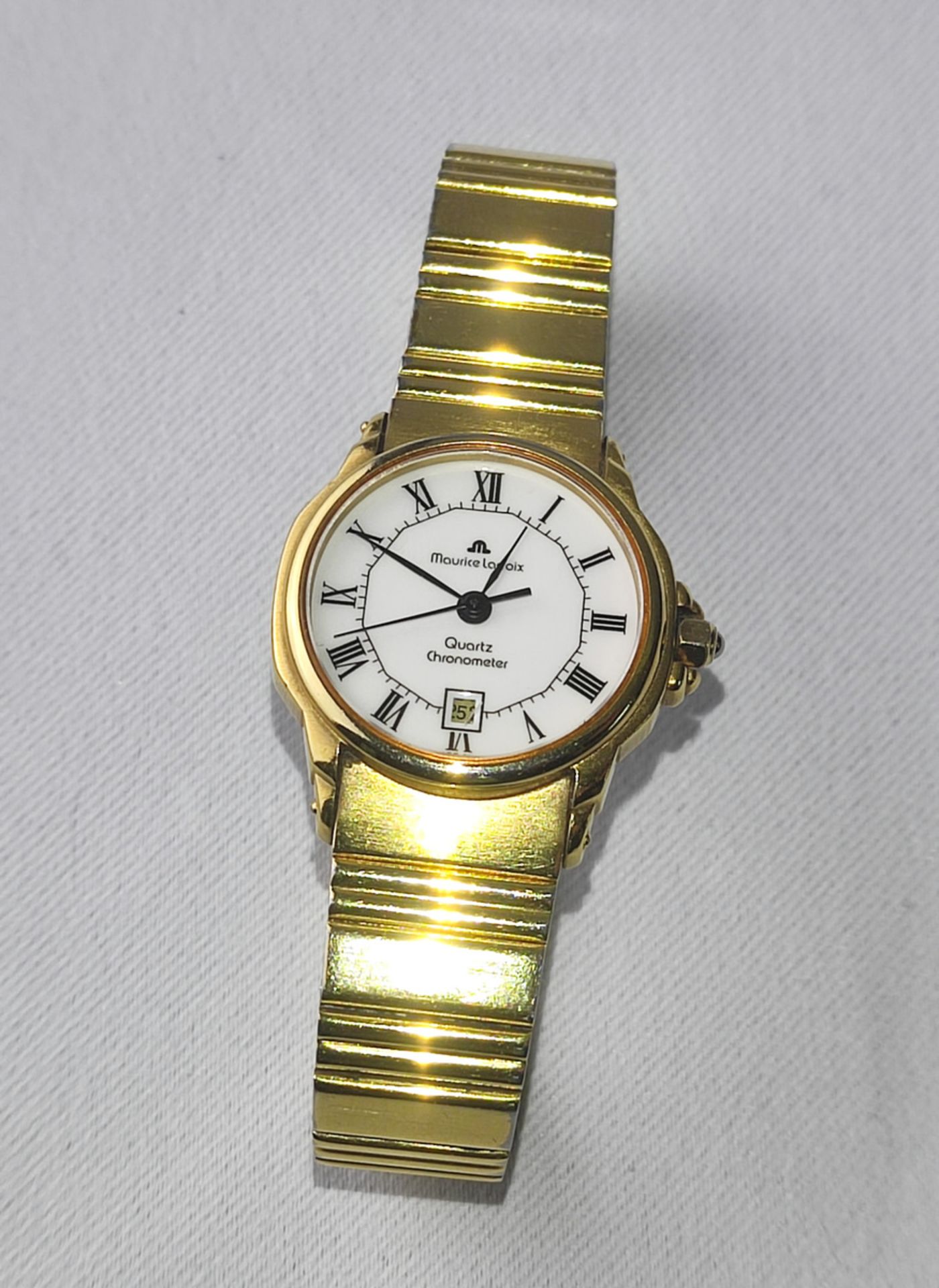 Maurice Lacroix Damenarmbanduhr gold plated