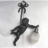 Französische Wandlampe, Jugendstil um 1900