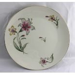 Zierteller, Rosenthal, Florale Bemalung, Goldrand