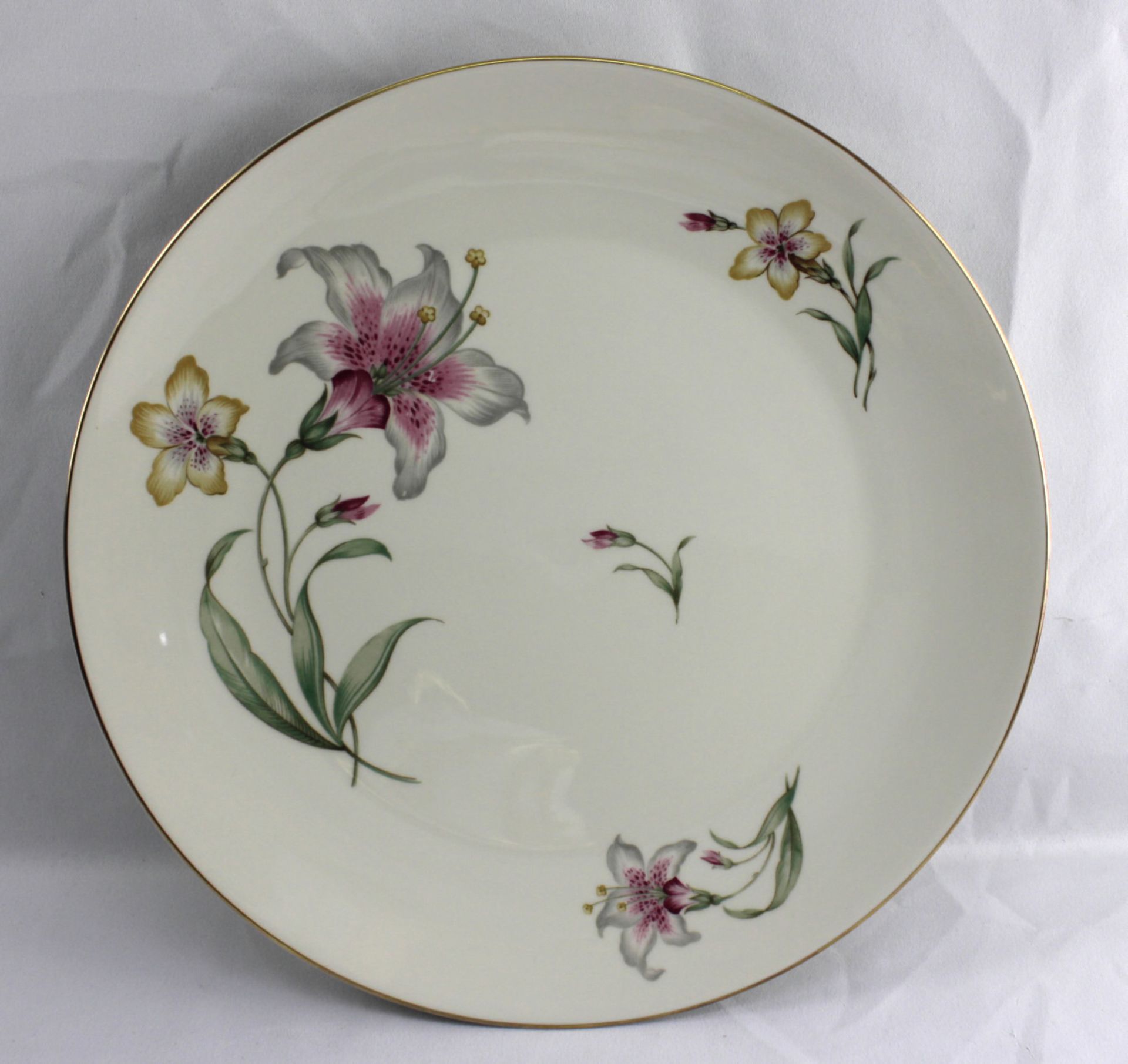 Zierteller, Rosenthal, Florale Bemalung, Goldrand