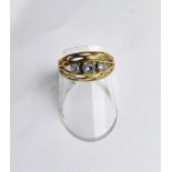 Ring, Blautopas, 333er Gold