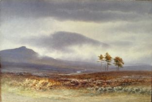 Charles Edward Brittan (1870-1949), Schottische Landschaft, signiert, rücks. bez. Scotch mists