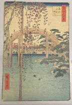 Ando Hiroshige (1797-1858). The Bridge with Wisteria or Kameido Tenjin Keidai Kameido Tenji