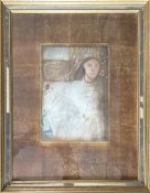 Mersad Berber, Dame, signiert, Mischtechnik/Tempera/Goldfarbe, ca. 43 x 32 cm (Mersad Berber, 1940