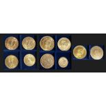 Großes internationales Goldmünzen Konvolut, Sammlungsauflösung: 2 x Mexiko 50 Pesos 1947 Gold (je