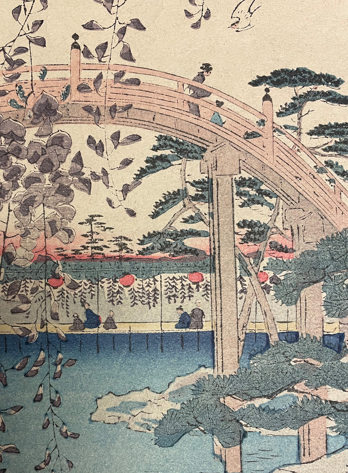 Ando Hiroshige (1797-1858). The Bridge with Wisteria or Kameido Tenjin Keidai Kameido Tenji - Image 4 of 10