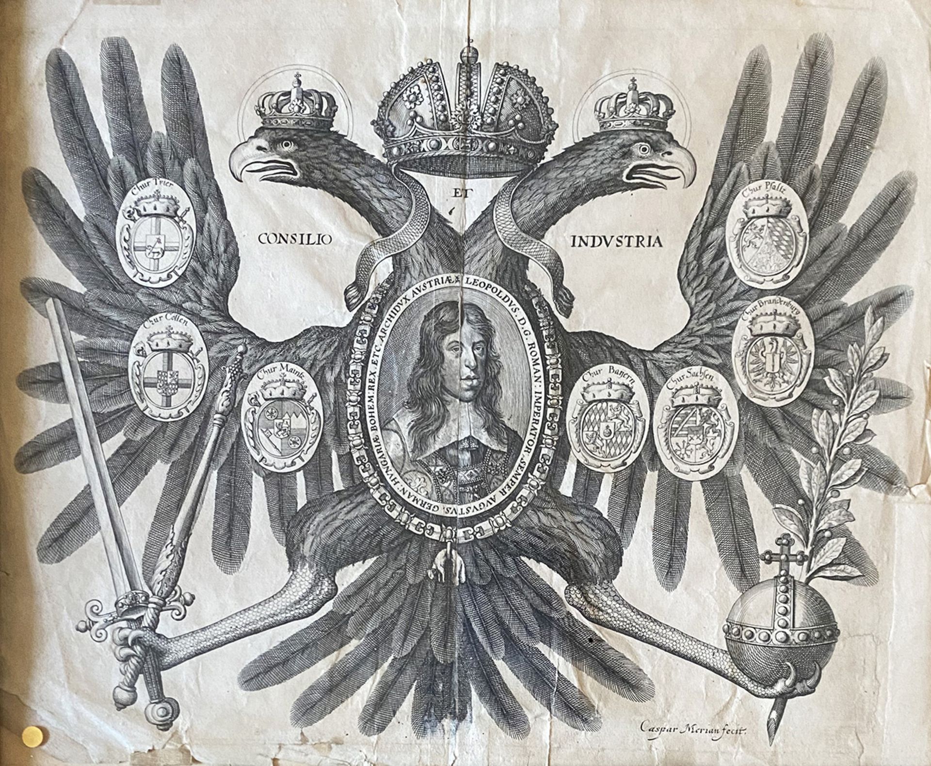 Konvolut aus drei Graphiken: Ovales Brustbild Albertus Bavarus Phrenetici fratris et provinciarum ab - Image 4 of 4