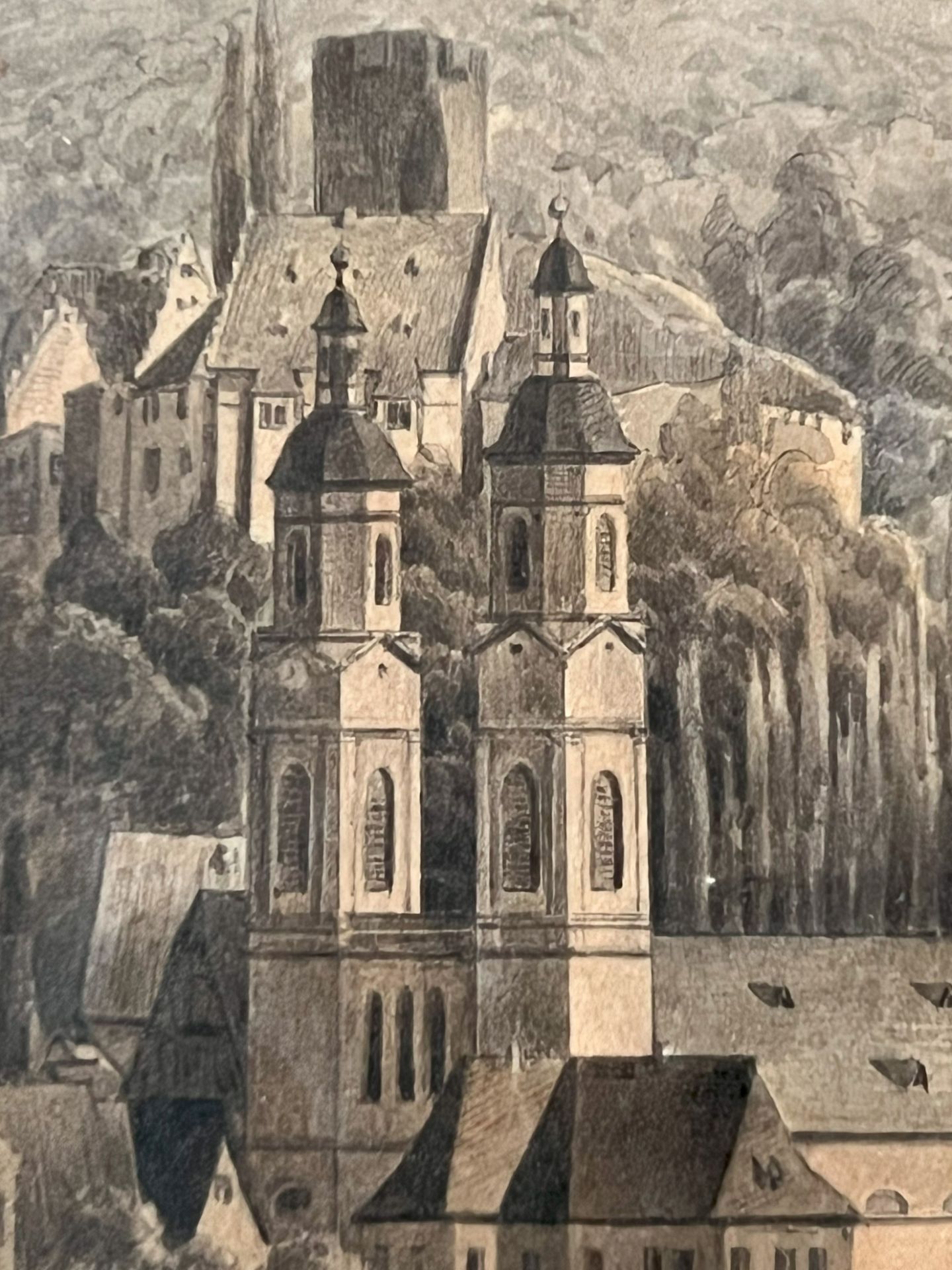 Fritz Bamberger (1814-1873), Ansicht von Miltenberg, Aquarell, 20,5 x 27 cm. Vgl. das Buch von - Image 4 of 4