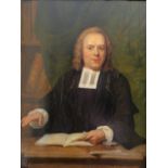 Unbekannter Maler, 18. Jh., Portrait eines protestantischen Geistlichen: Brustbild eines Herren,