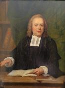 Unbekannter Maler, 18. Jh., Portrait eines protestantischen Geistlichen: Brustbild eines Herren,