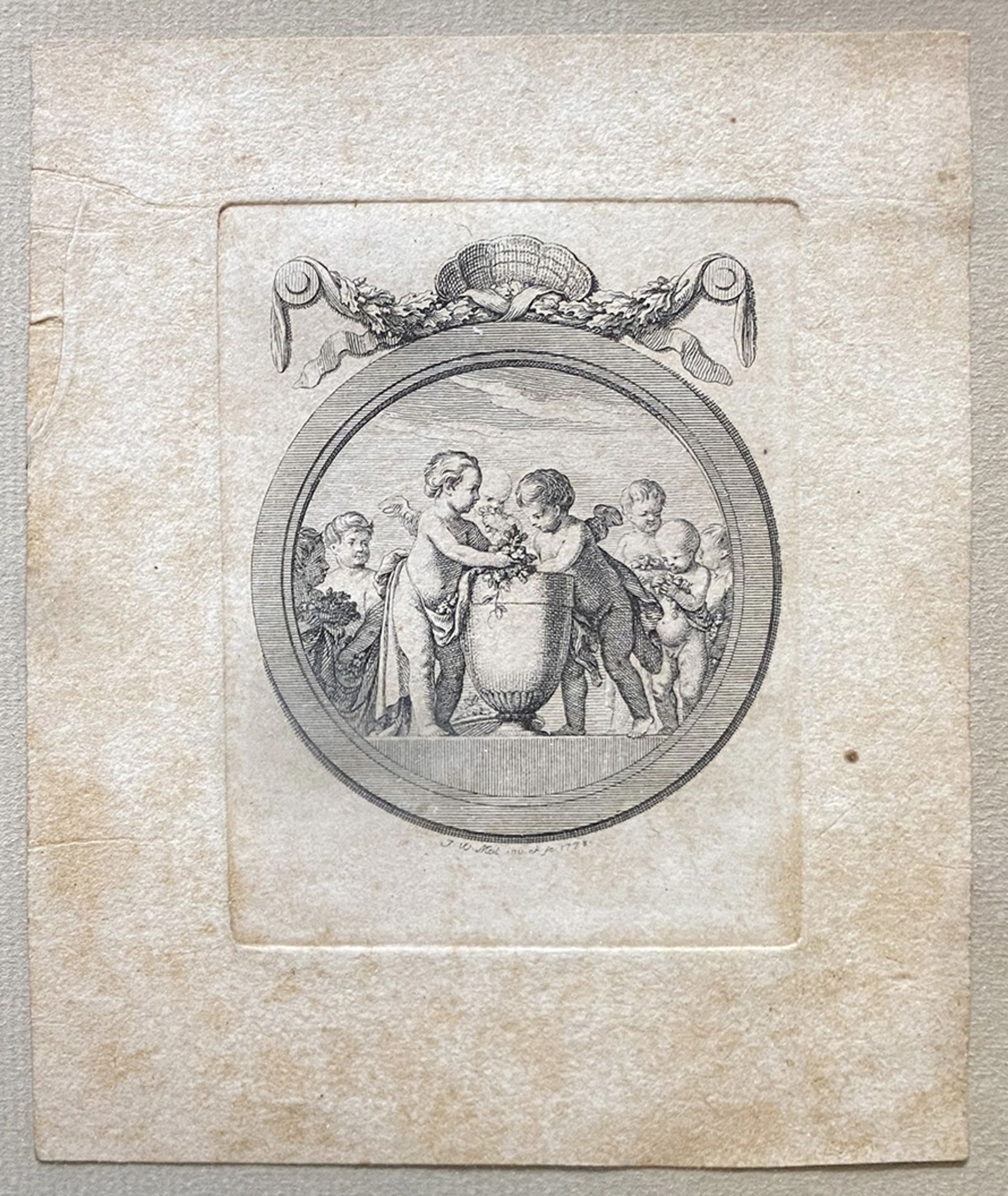 Konvolut aus 8 Graphiken: "Vestale", Johann Gottschick, Dresden, 1799, Kupferstich, 24 x 17 cm ( - Image 10 of 11