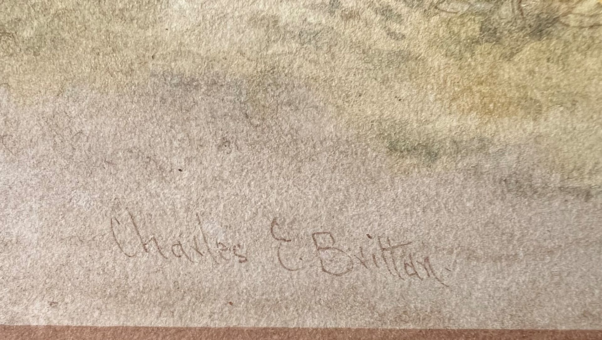 Charles Edward Brittan (1870-1949), Schottische Landschaft, signiert, rücks. bez. Scotch mists - Bild 3 aus 5