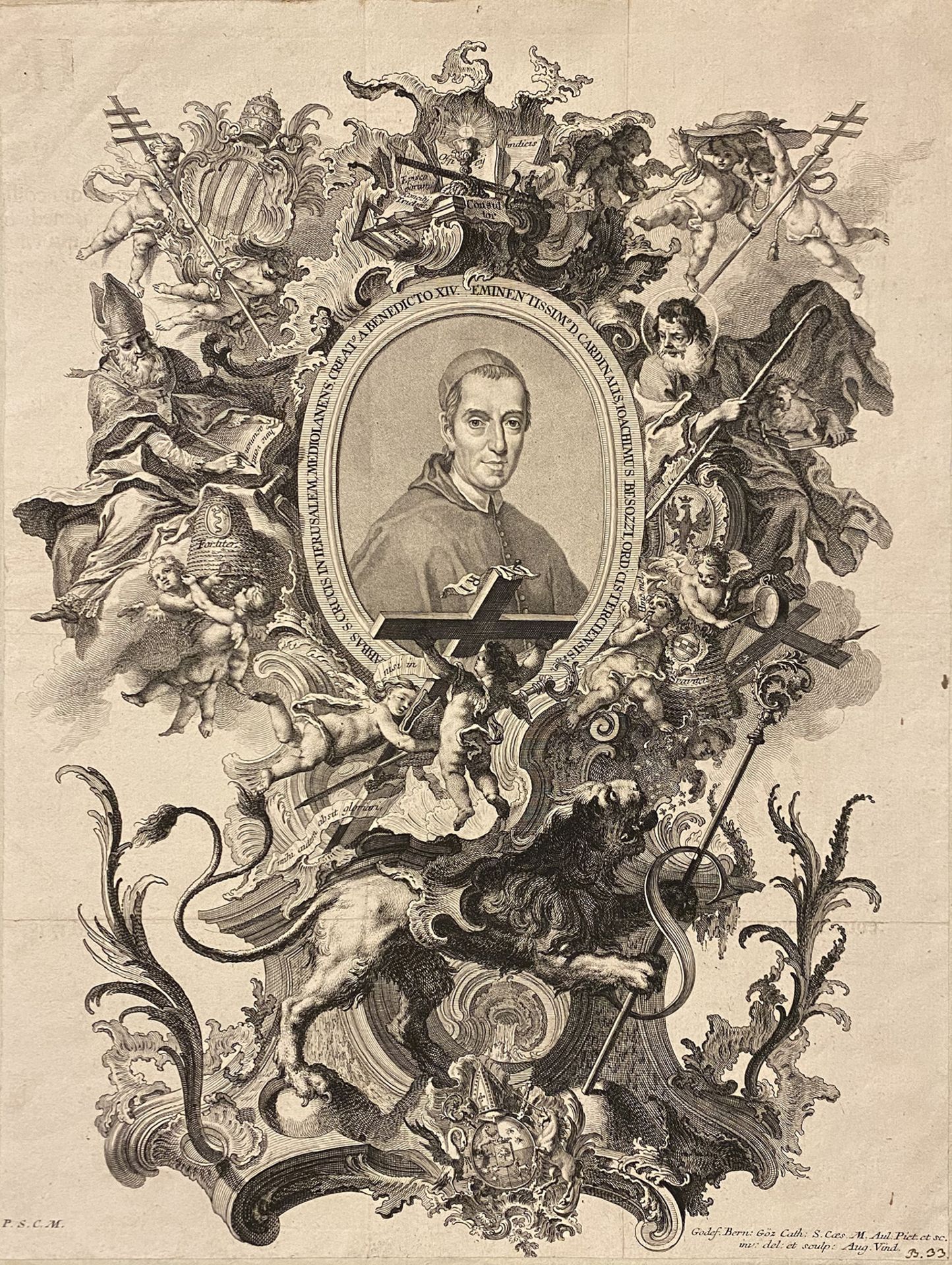 Konvolut aus einer Zeichnung und 4 Graphiken: Darstellung eines edlen Feldherren mit seinem Heer - Image 3 of 6