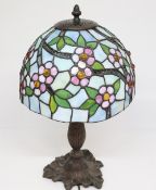 Lampe aus verschiedenem Glas, Art Deco Stil Tiffany Amerika laut Kaufbeleg Bavaria-Auktions
