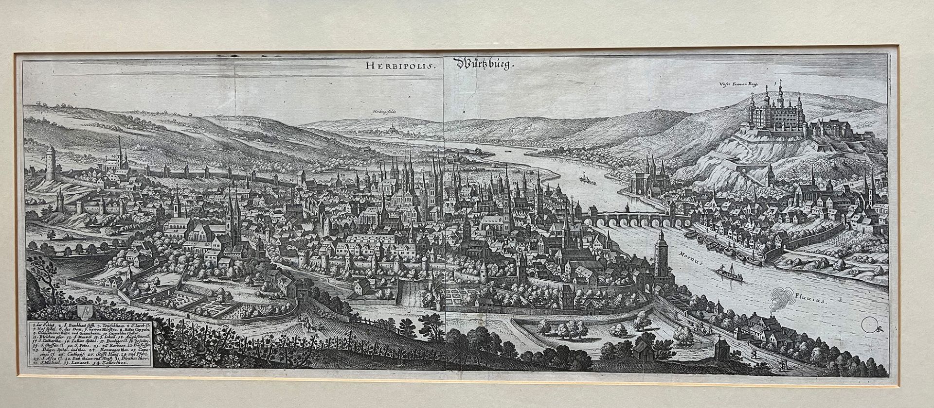 Konvolut von 7 Graphiken aus Würzburg, alle Altersspuren: Fonbonne / Daumont, Prospectus - Image 2 of 5