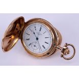 A. Lange und Söhne, Glashütte, Sprungdeckeltaschenuhr, um 1880, 750er Roségold, 146,5 g, schwere