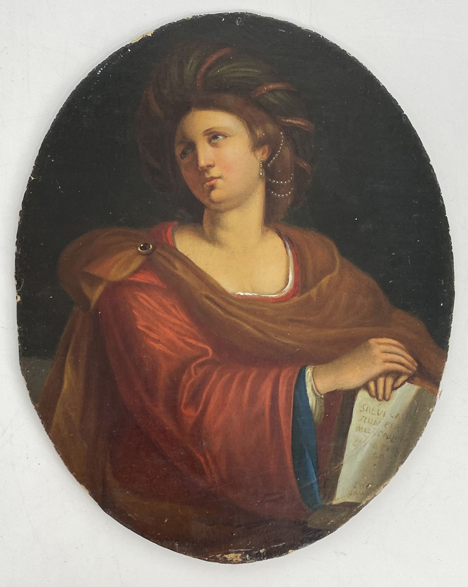 Konvolut von 5 kleinen Gemälden: Italien, 17. Jh., Darstellung einer weiblichen Personifikation, mit - Bild 8 aus 9