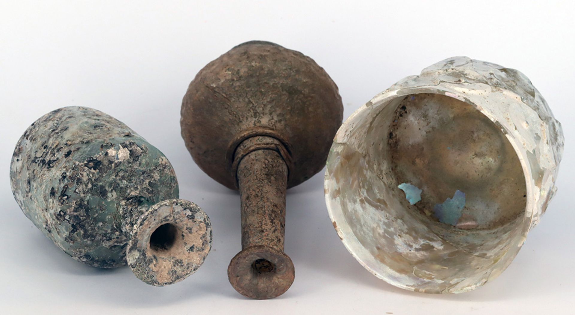 Konvolut von 5 antiken Glasobjekten, Sammlungsauflösung (Angaben aus privatem Sammlungskatalog - Bild 6 aus 7