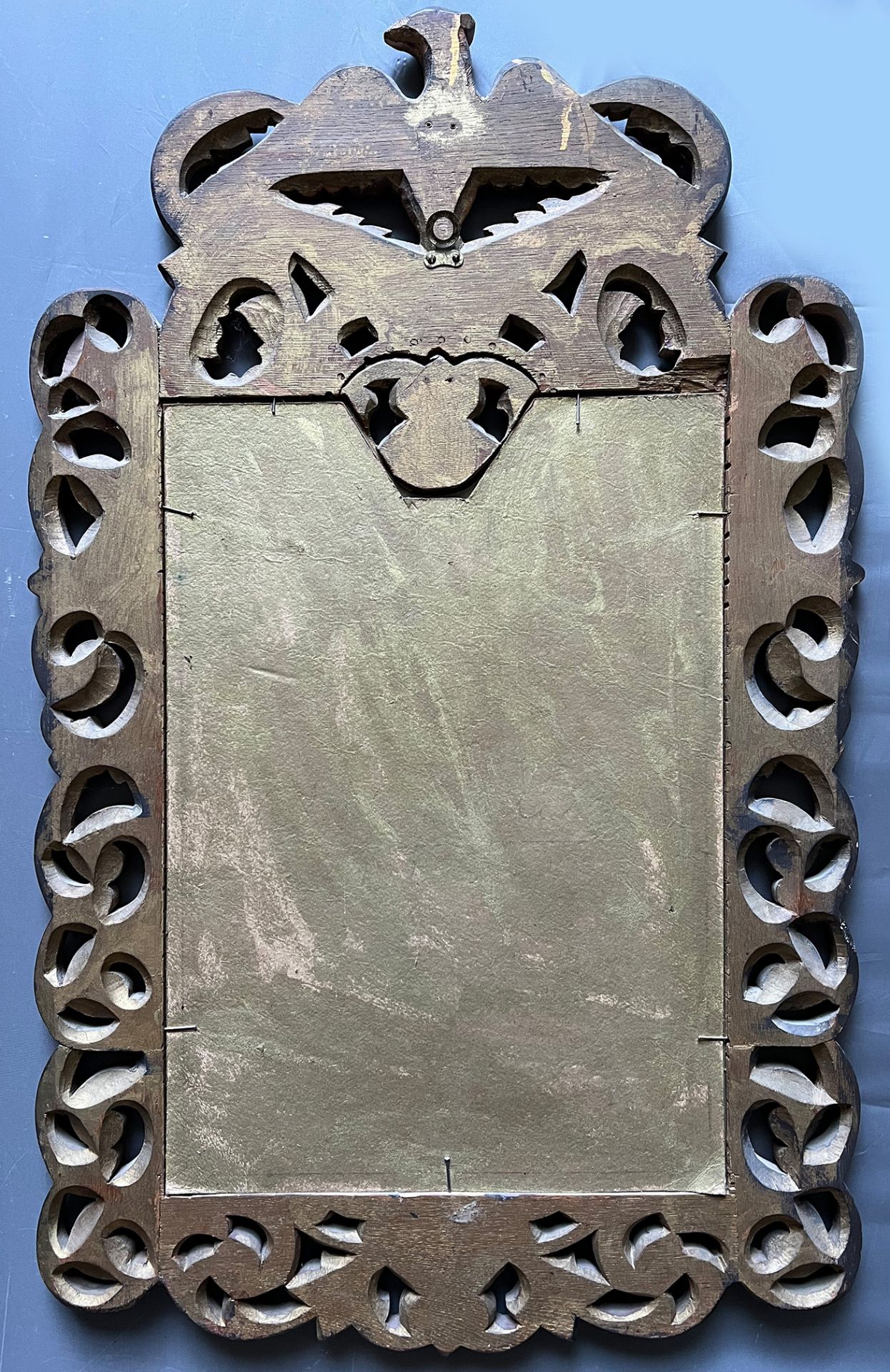 Barockspiegel, 19. Jh., Holz, in der Art von florentinischen Rahmen, als oberer Abschluss ein - Bild 3 aus 3