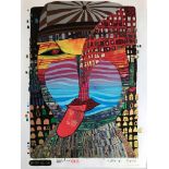 Friedensreich Hundertwasser (Wien 1928 - 2000 Pazifischer Ozean), "The city man", 1984, handsigniert