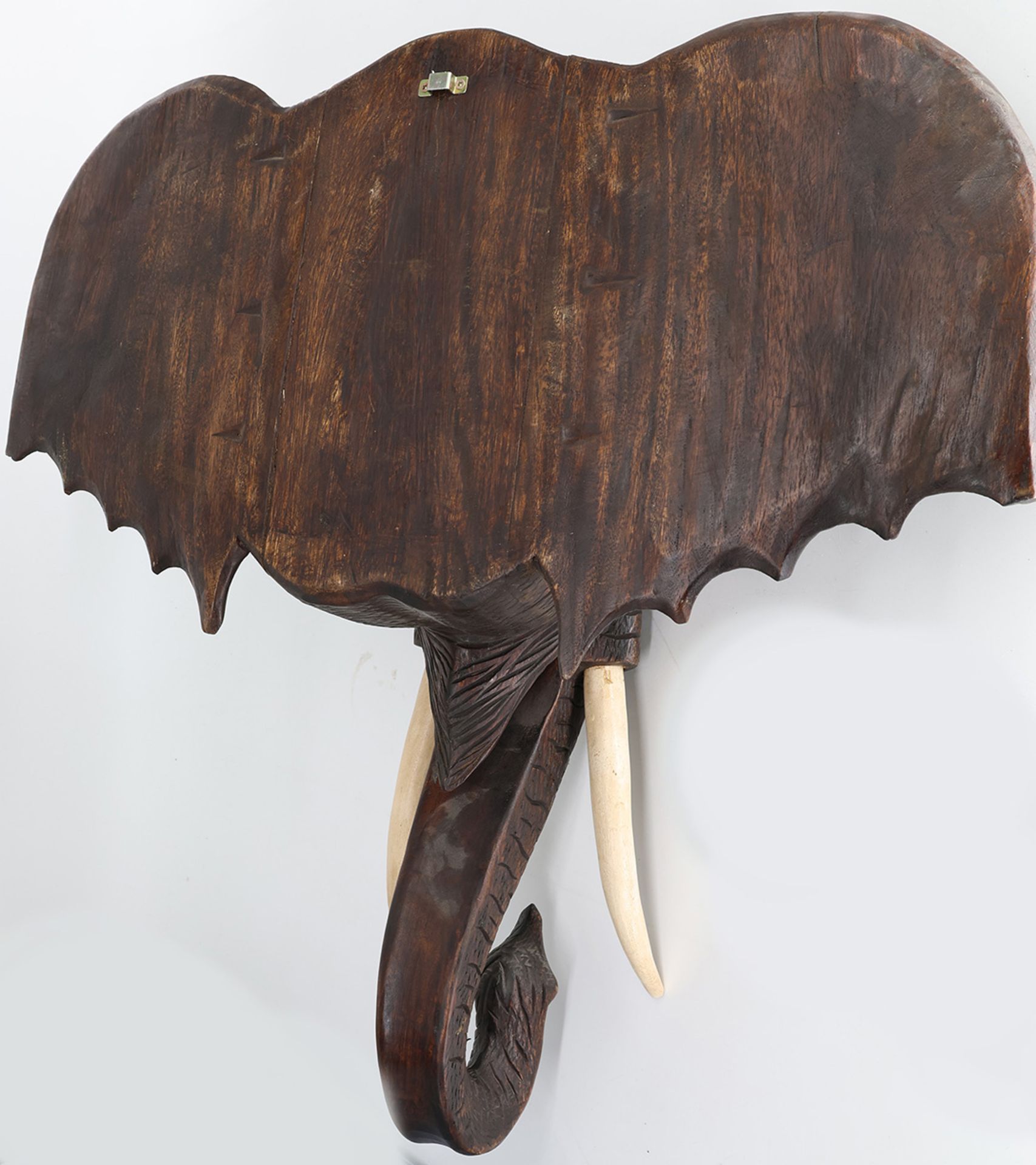 Elefantenkopf, Holz, 75 x 80 x 30 cm. Elephant head, wood, 75 x 80 x 30 cm - Image 4 of 6