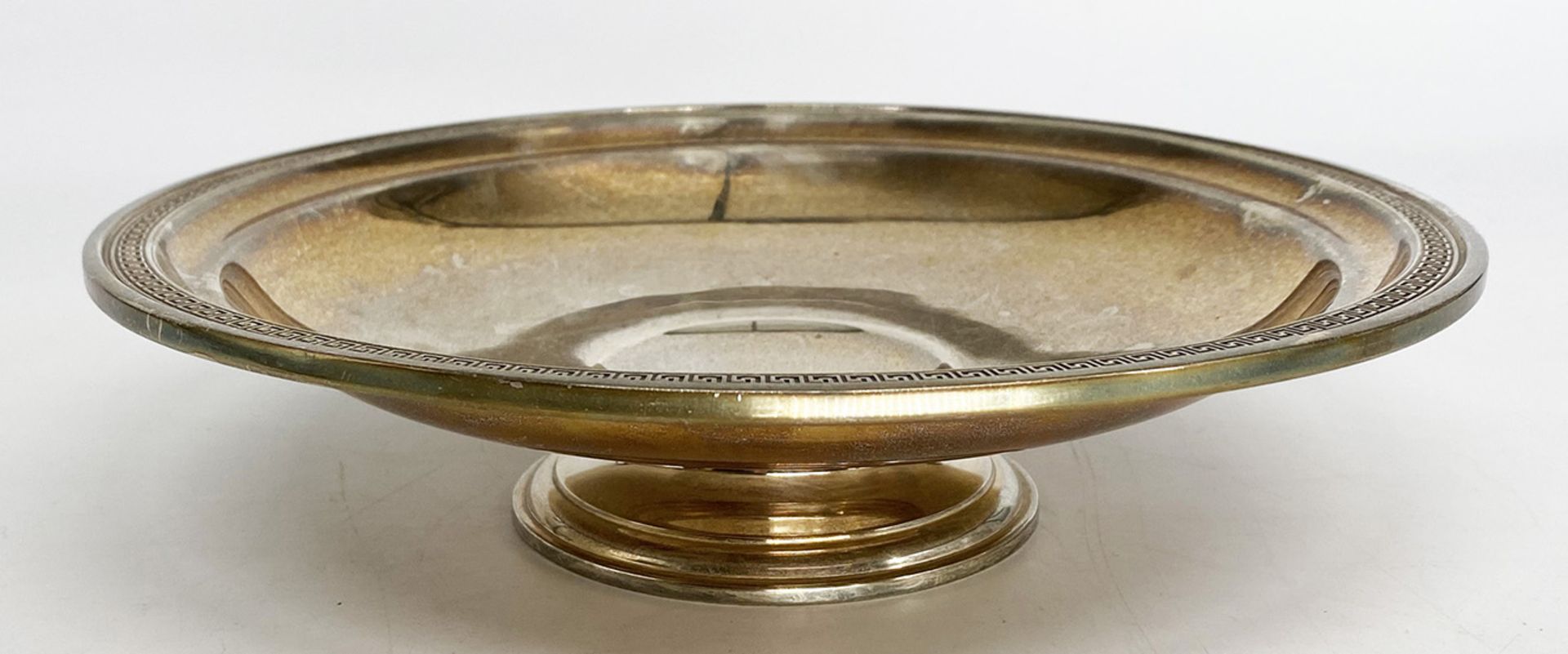 Konvolut aus 3 Objekten: Patene bzw Hostienschale, 900er Silber, im Spiegel Jesusbildnis, Holzgriff, - Bild 4 aus 6